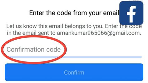 Finish creating your Facebook account and confirm your email or .